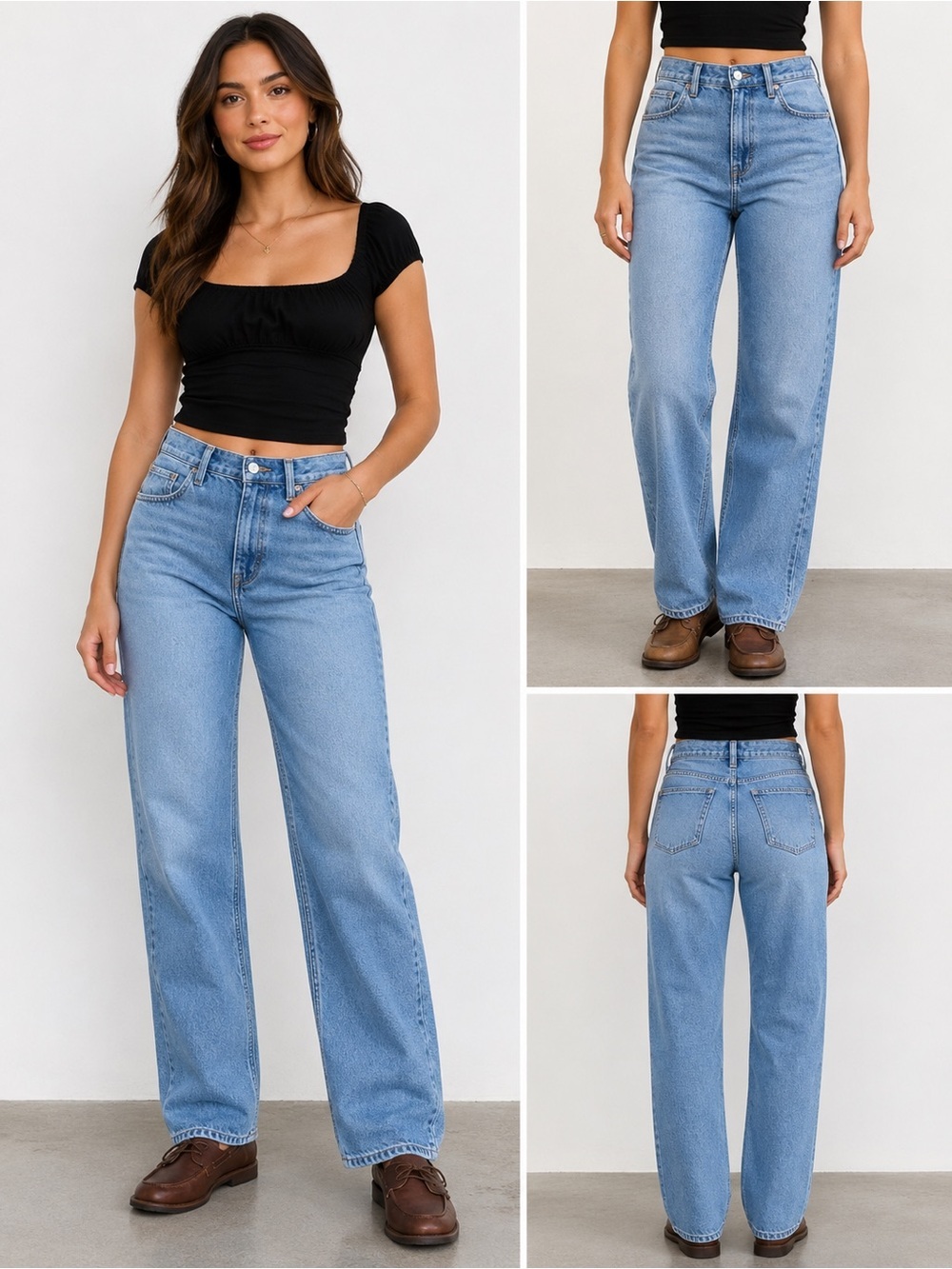 American Eagle Outfitters Light Blue Straight Leg Jeans